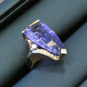 K18アメジスト付きリング