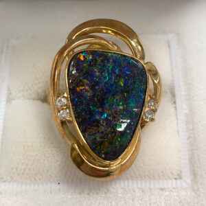 k18ブラックオパール　リング