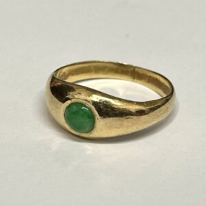 K18 翡翠付き リング ヴィンテージ アクセサリー