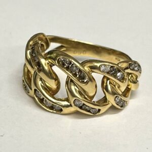 K18 メレダイヤ付き リング アクセサリー