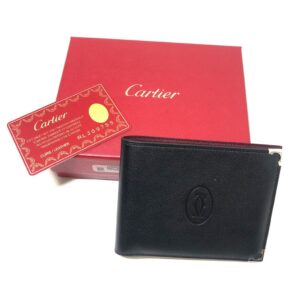 マスト ドゥ カルティエ 二つ折り財布 カーフスキン