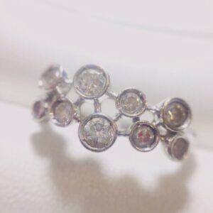 K18WG/18金ホワイトゴールド リング ダイヤモンド 1.0ct