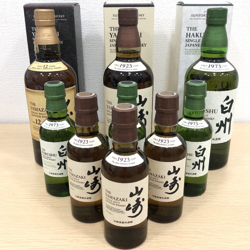 山崎12年 / 白州 / 山崎ミニボトルまとめの買取実績 | 買取専門