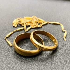 K18 壊れたネックレス リング アクセサリー