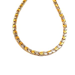 K18/Pt850 ハーフコンビ ネックレス