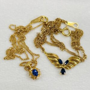 サファイア メレダイヤ Ꮶ18 ネックレス おまとめ