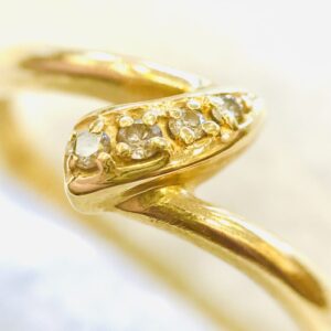 K18 リング メレダイヤ0.08ct