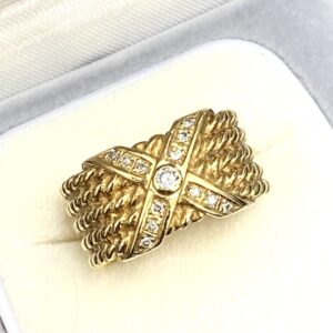 18金 K18 メレダイヤ リング