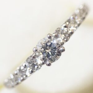 Pt950リング ダイヤ付き