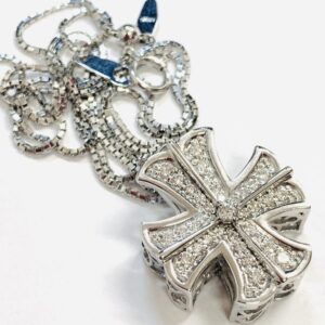 K18WG ダイヤモンド ジュエリーネックレストップ アクセサリー