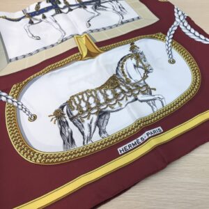 エルメス スカーフ カレ90 シルク100%
