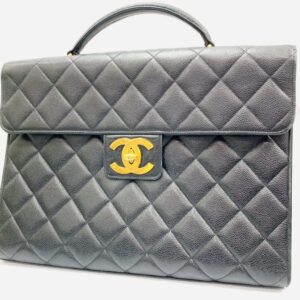 CHANEL マトラッセ ビジネスバッグ キャビアスキン ハンドバッグ