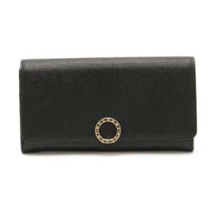 ブルガリブルガリ　二つ折り長財布　ロゴクリップ　ブラック
