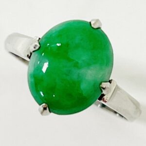 K14WG 翡翠4.2ct リング