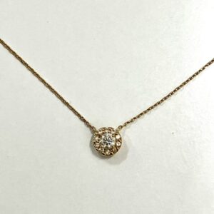 K18 0.12ct ダイヤモンド付きネックレス