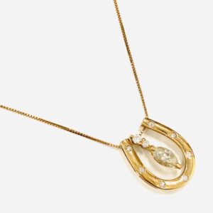 K18 ダイヤモンド0.296ct＆メレダイヤモンド0.09ctネックレス