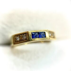 K18 サファイア/ダイヤ リング