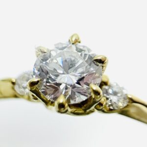 K18 ダイヤ0.205ctメレダイヤ0.04ct付リング