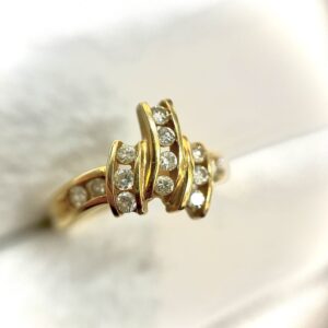 K18 メレダイヤ リング