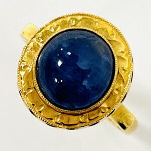 K18 スターサファイア6.3ct付リング