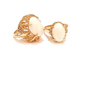 K18 ホワイトオパール リング