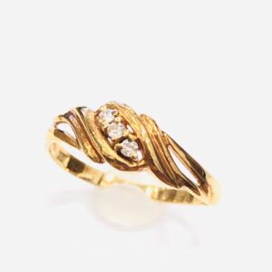 K18 メレダイヤ0.06ct付 リング