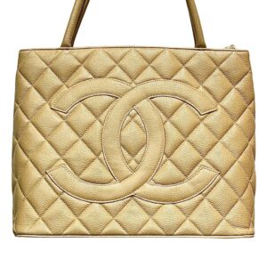 CHANEL キャビアスキン ハンドバッグ 復刻トート ベージュ