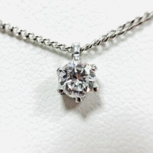 Pt850 ダイヤ0.26ct付ネックレス