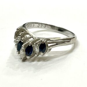 Pt900 プラチナ 石付きリング