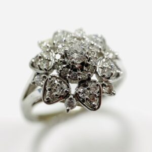 Pt900 メレダイヤ0.55ct付リング