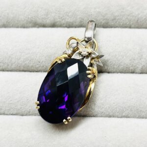 K18ベースPt900アメシストトップ