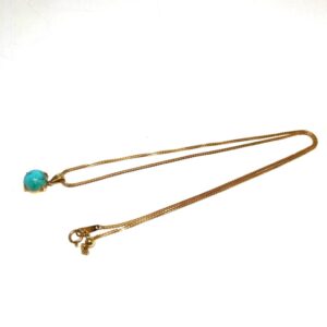 K18ターコイズ付ネックレス