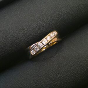 K18 ダイヤ付きリング