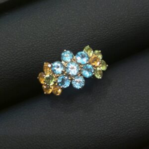 K18 トルマリン スピネル付き リング