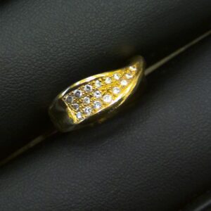 K18 メレダイヤ付き リング