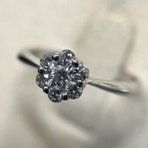 Pt900 フラワーモチーフ リング アクセサリー