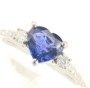 サファイア メレダイヤ Pt900 リング