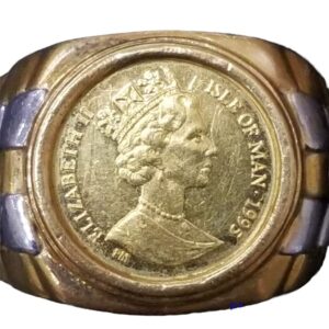 K24 リング マン島キャット金貨1/10oz