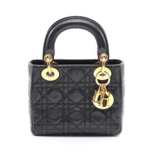 レディディオール カナージュ ハンドバッグ ラムスキン