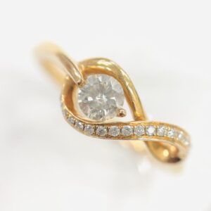 ダイヤモンド 0.42ct リング K18