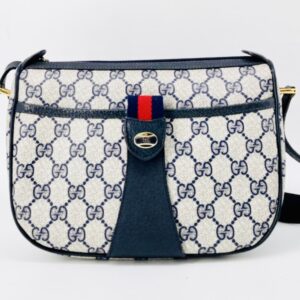 GUCCI グッチ シェリーラインショルダーバッグ ネイビーカラー
