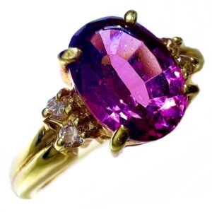 K18 アメジスト付きリング