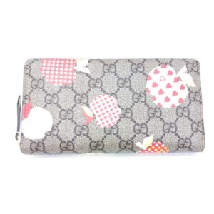 GUCCI(グッチ)663924-9799 ラウンドファスナー長財布 レ ポム  GGスプリーム