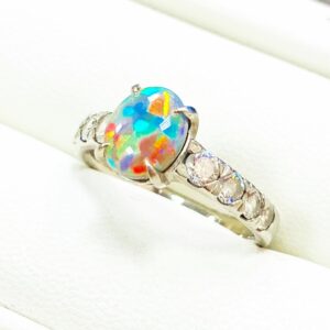 Pt900　オパールリング