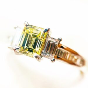 pt900　イエローダイヤモンドリング