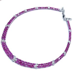 18K ルビー 50ct ダイヤ 2.2ct ネックレス