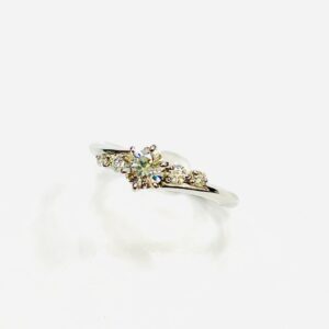 Pt900 ダイヤモンド0.32ct メレダイヤ0.2ct付 リング