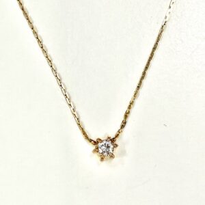 K18 0.164ctダイヤモン付きネックレス