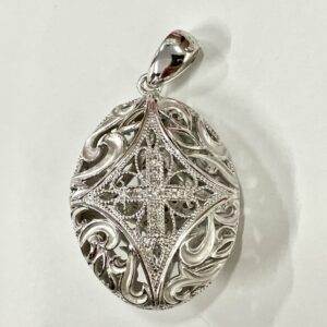 K18WG 0.50ctダイヤモンド付きネックレストップ