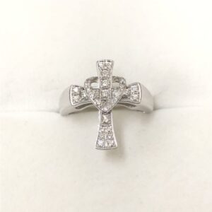 K18WG メレダイヤモンド付きリング